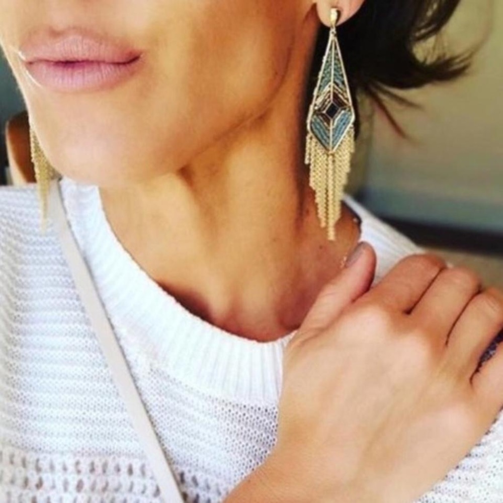 Aiyanna Fringe Chandelier Earrings - Picture 4 of 7